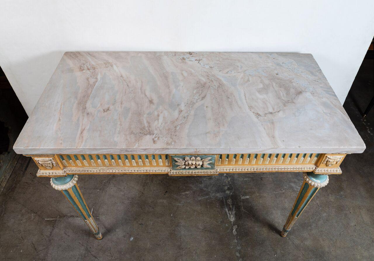 Louis XVI Style, Hand-Painted, Italian Consoles 1