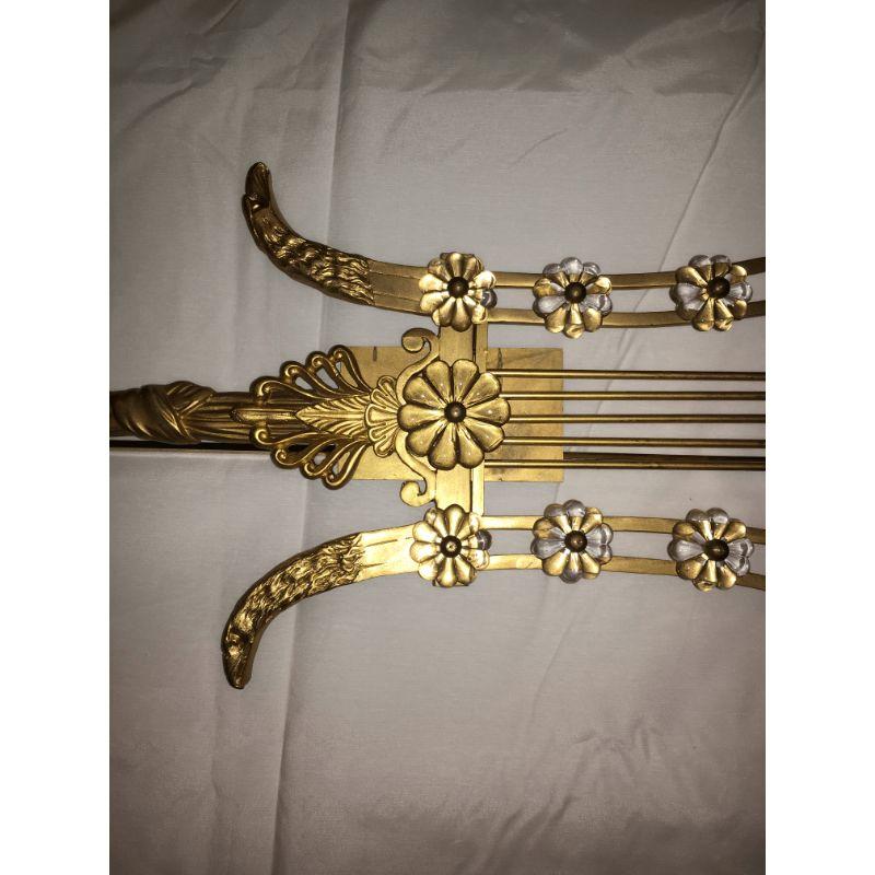 Louis XVI Style Harp Back Bronze Wall Sconces, a Pair For Sale 1