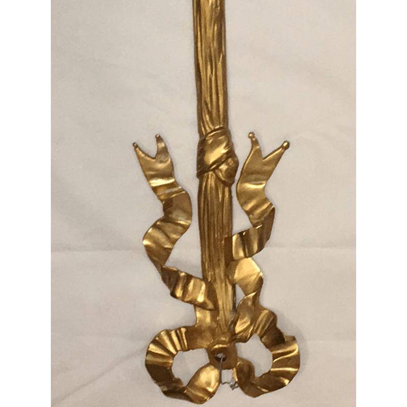 Louis XVI Style Harp Back Bronze Wall Sconces, a Pair For Sale 3