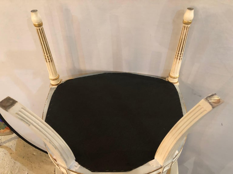Louis XVI Style Hollywood Regency Fauteuils Scalamandre Silk Upholstery Jansen For Sale 14