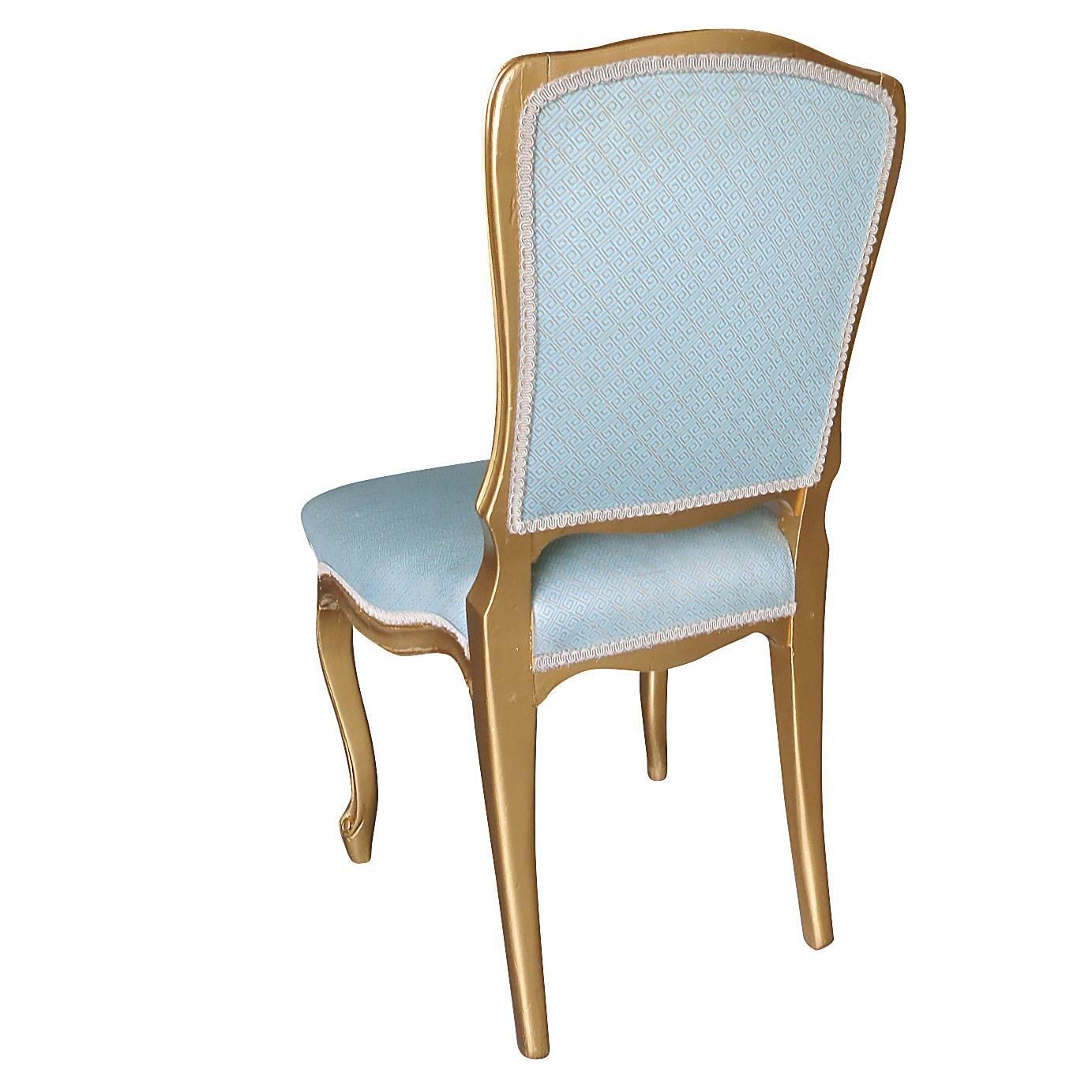 American 24 Louis XVI-Style Hollywood Regency Dining Chairs, circa 1950