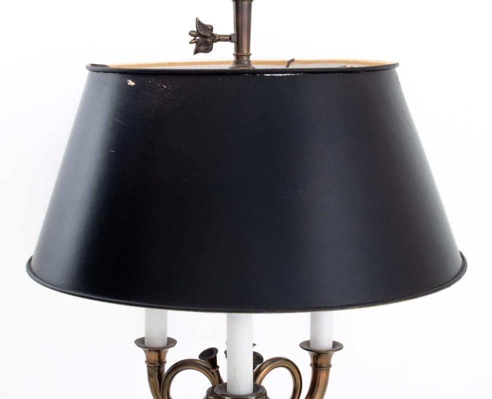 Louis XVI Style Horn Motif Brass Bouillotte Lamp 6