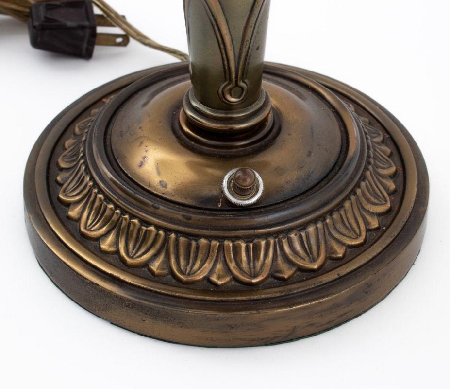 20th Century Louis XVI Style Horn Motif Brass Bouillotte Lamp