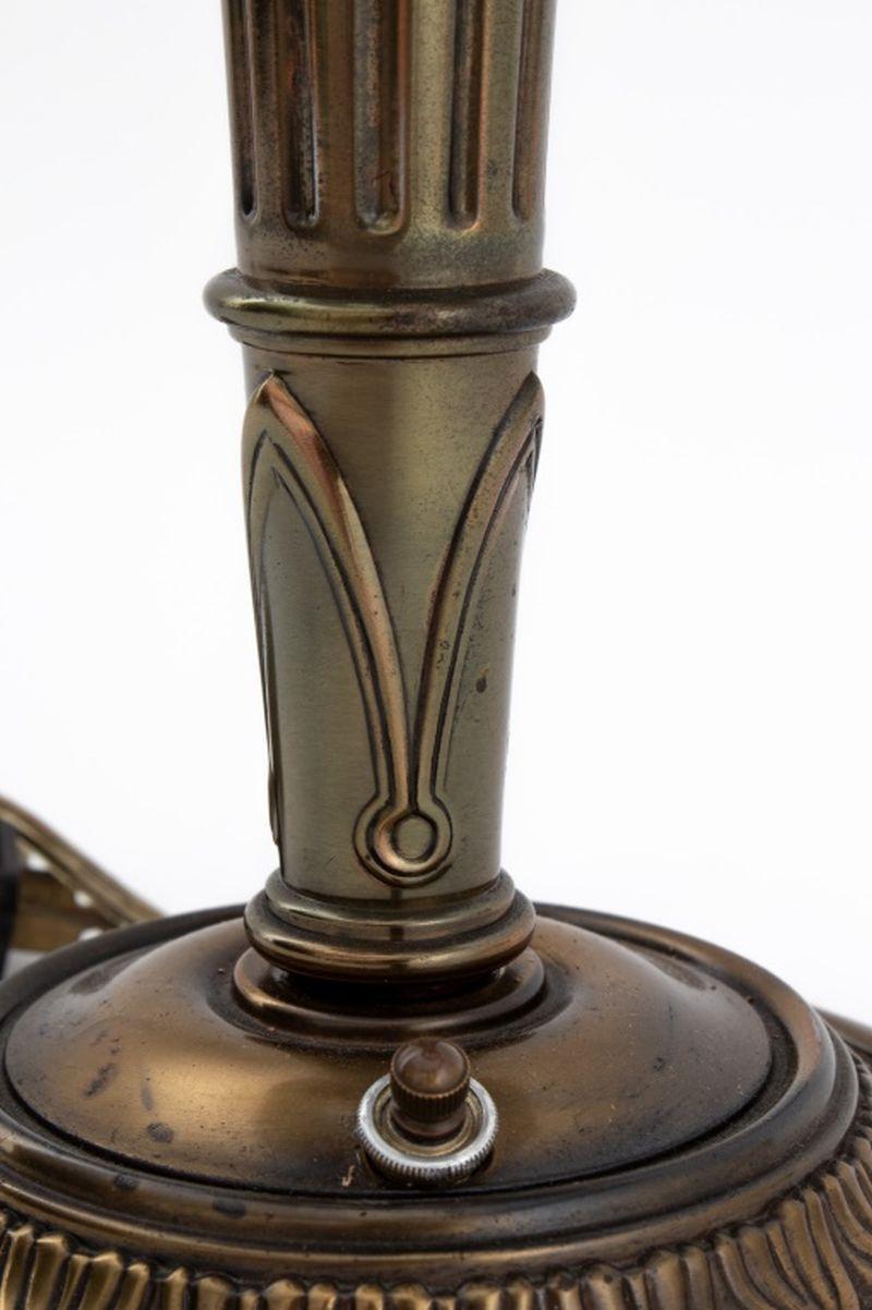 Louis XVI Style Horn Motif Brass Bouillotte Lamp 1