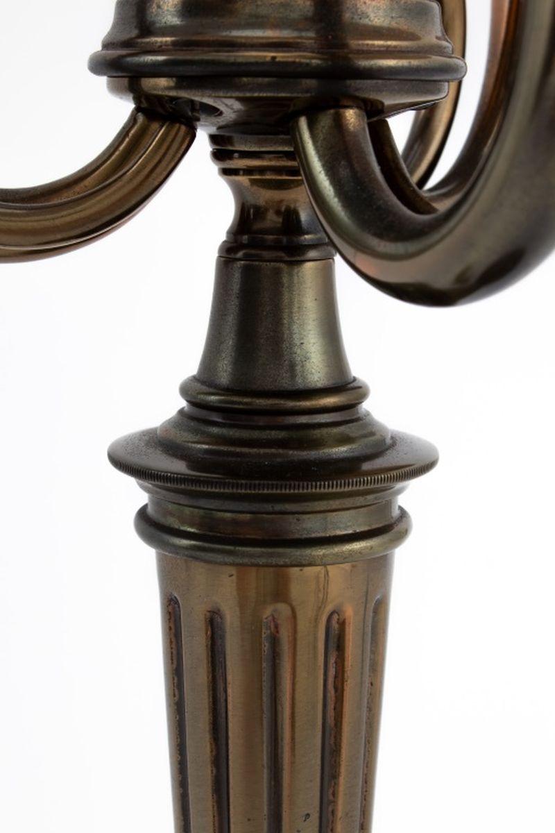 Louis XVI Style Horn Motif Brass Bouillotte Lamp 3