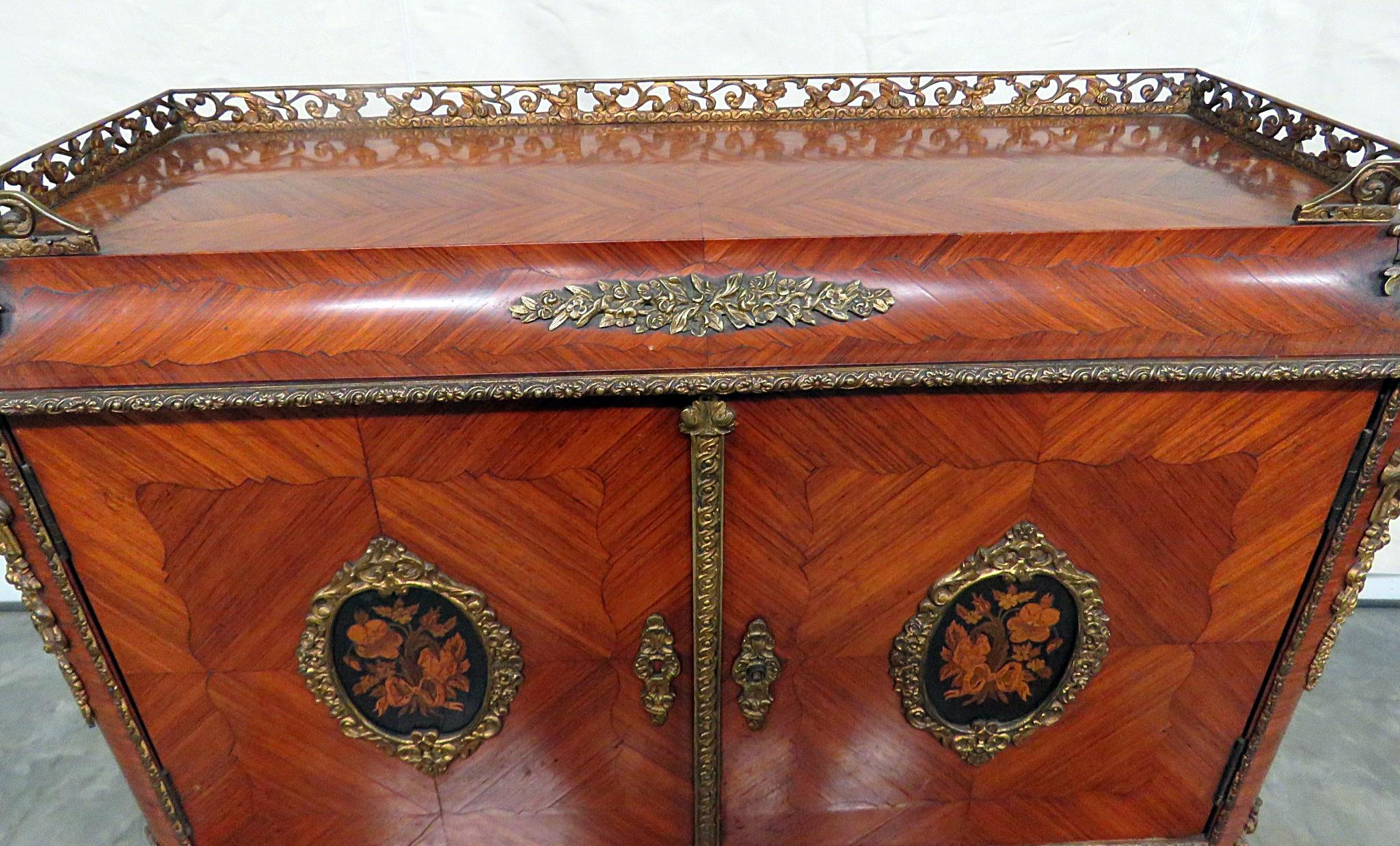 20th Century Antique C1870s French Louis XVI Style Inlaid King Wood Ladies Writing Desk