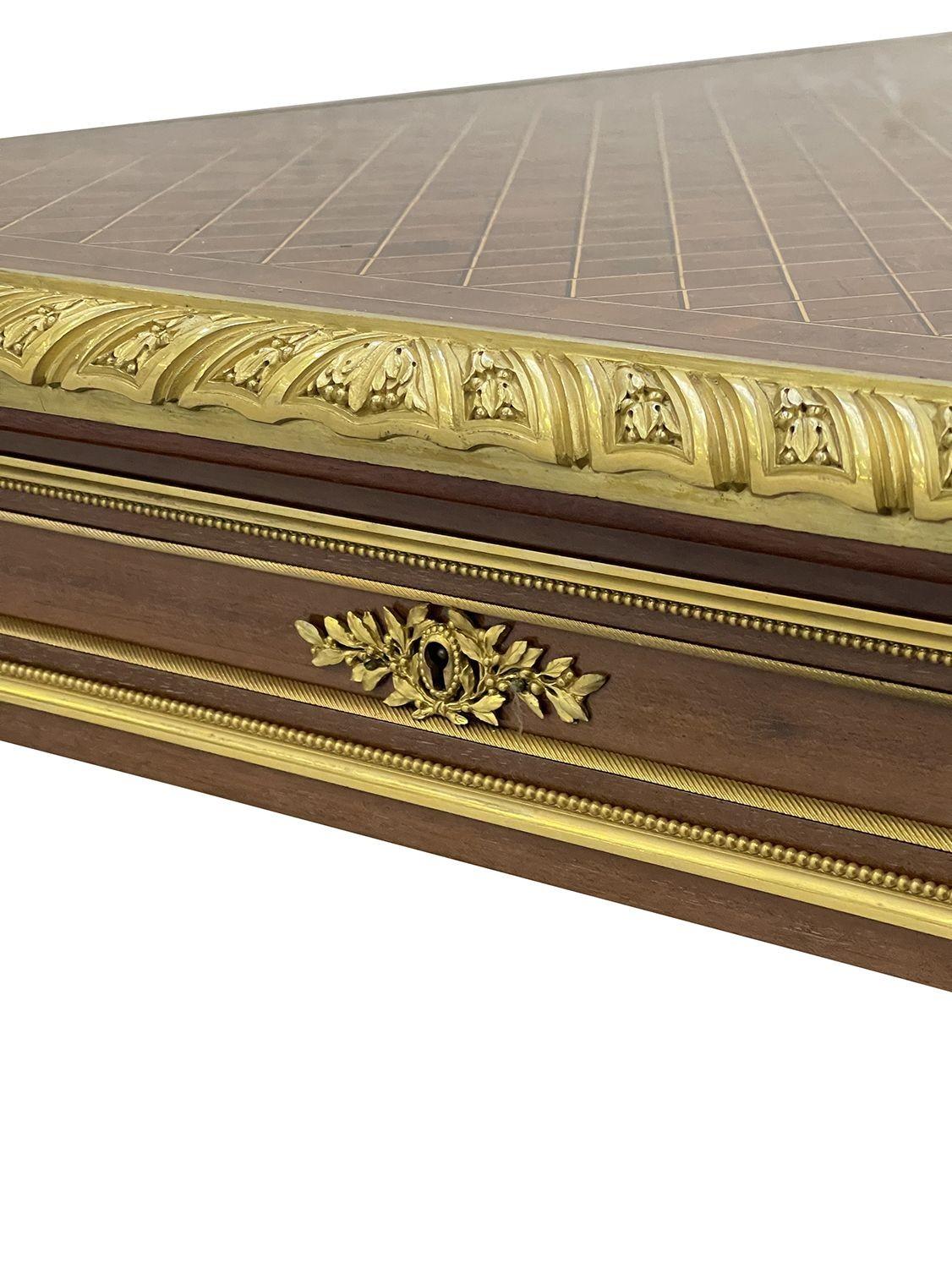 19th Century Louis XVI style inlaid Side table, in the manner of Francoise Linke For Sale