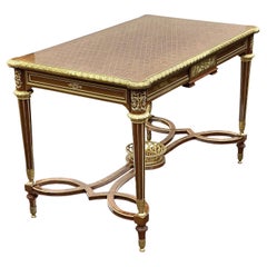 Louis XVI style inlaid Side table, in the manner of Francoise Linke