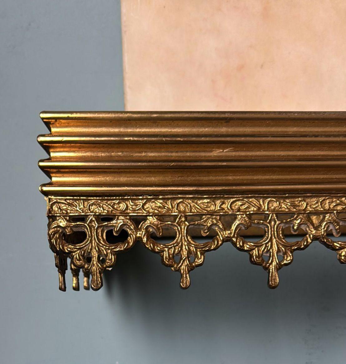 Louis XVI Style Italian Wall-Mounted Console in with Marble Top For Sale 10