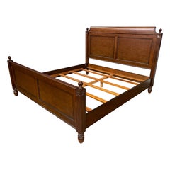 Louis XVI Style King Size Mahogany Bed by Leighton Hall - Showroom Sample