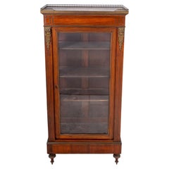 Vintage Louis XVI Style Kingwood and Brass Inlay Vitrine
