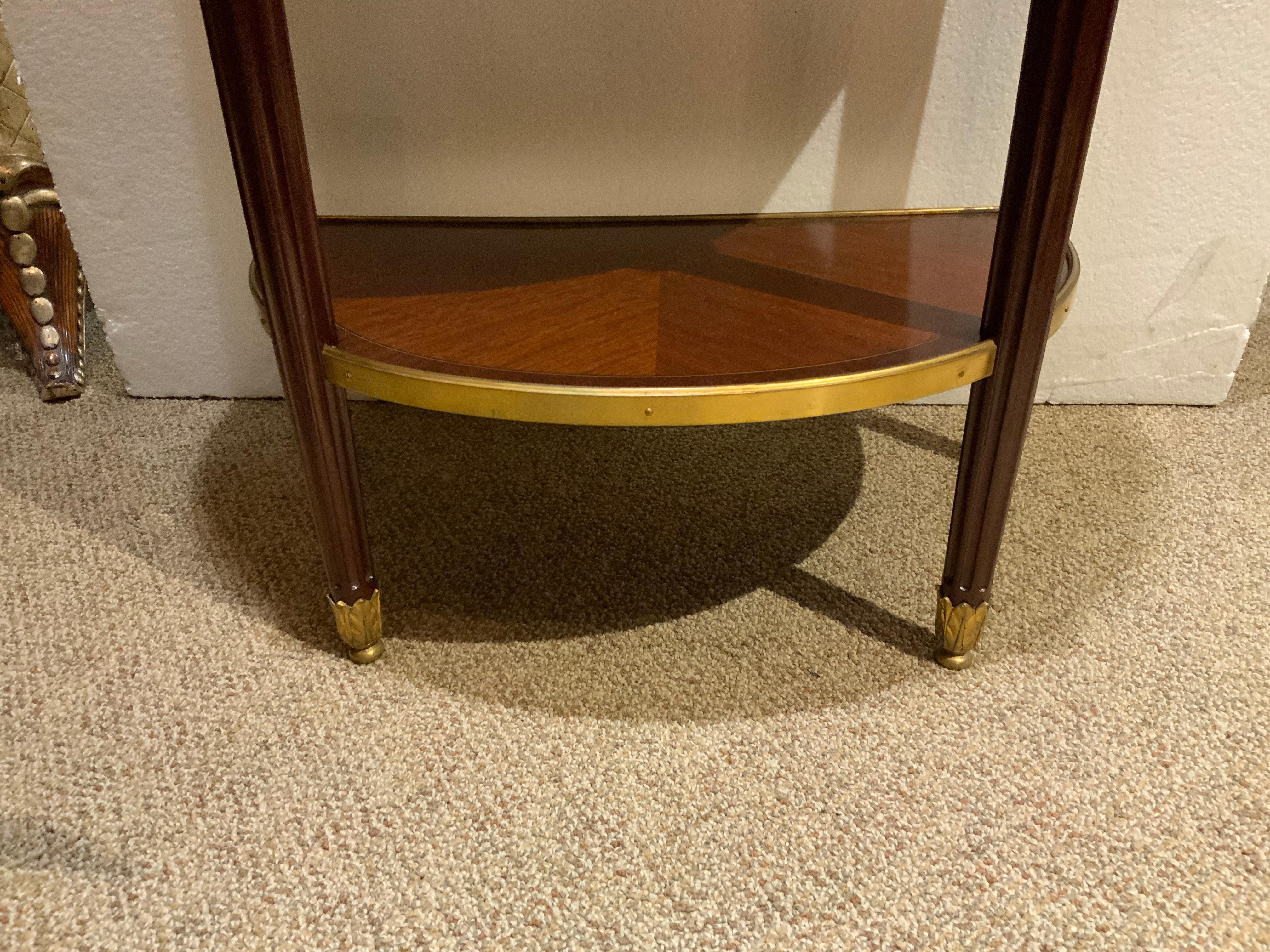 Louis XVI-Style Kingwood and Marble Top Side Table/Cabinet For Sale 1