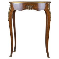 Louis XVI-Style Kingwood Kidney-Shaped Side Table
