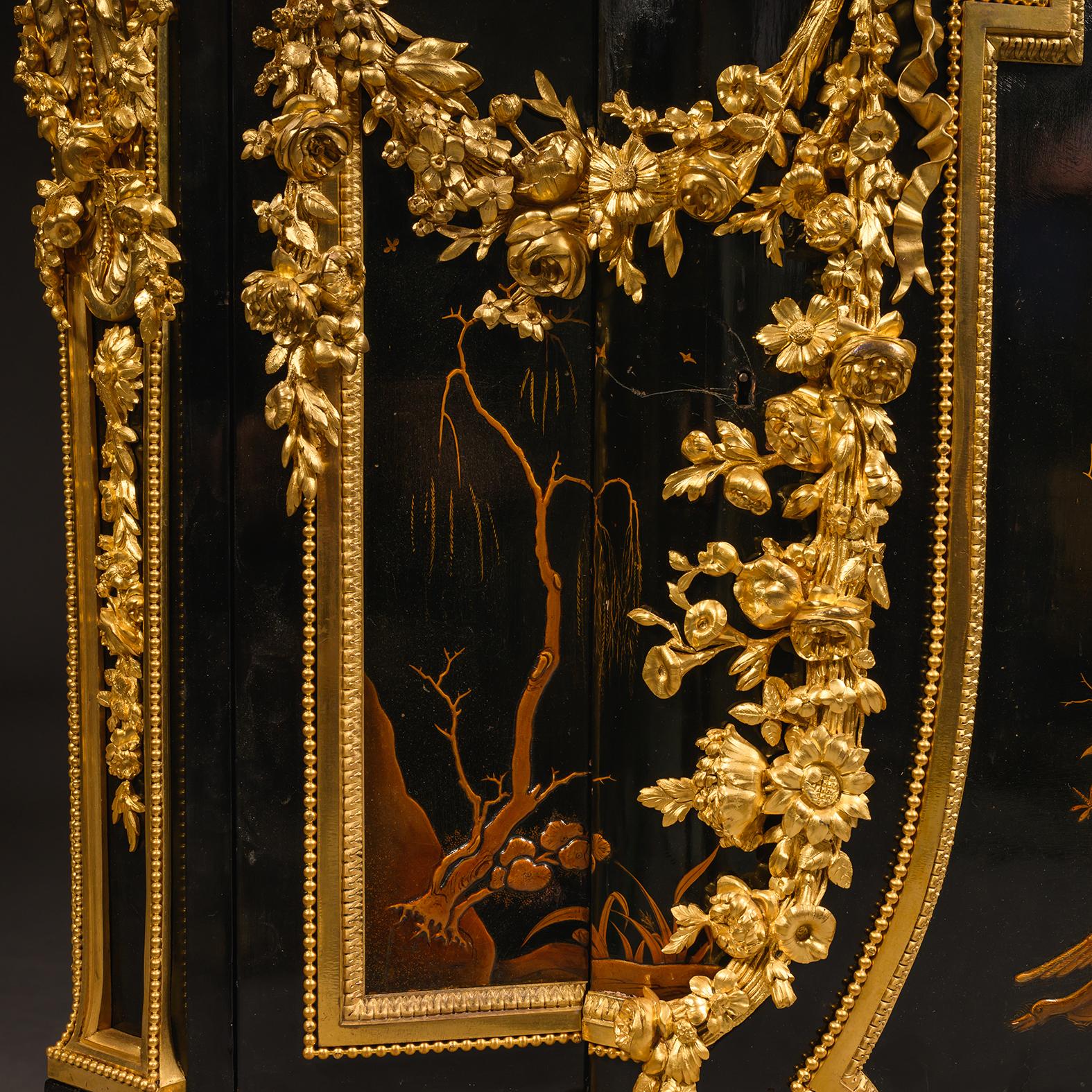 Ormolu Louis XVI Style Lacquer Commode After Riesener, France c.1880 For Sale