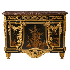 Louis XVI Style Lacquer Commode After Riesener, France c.1880