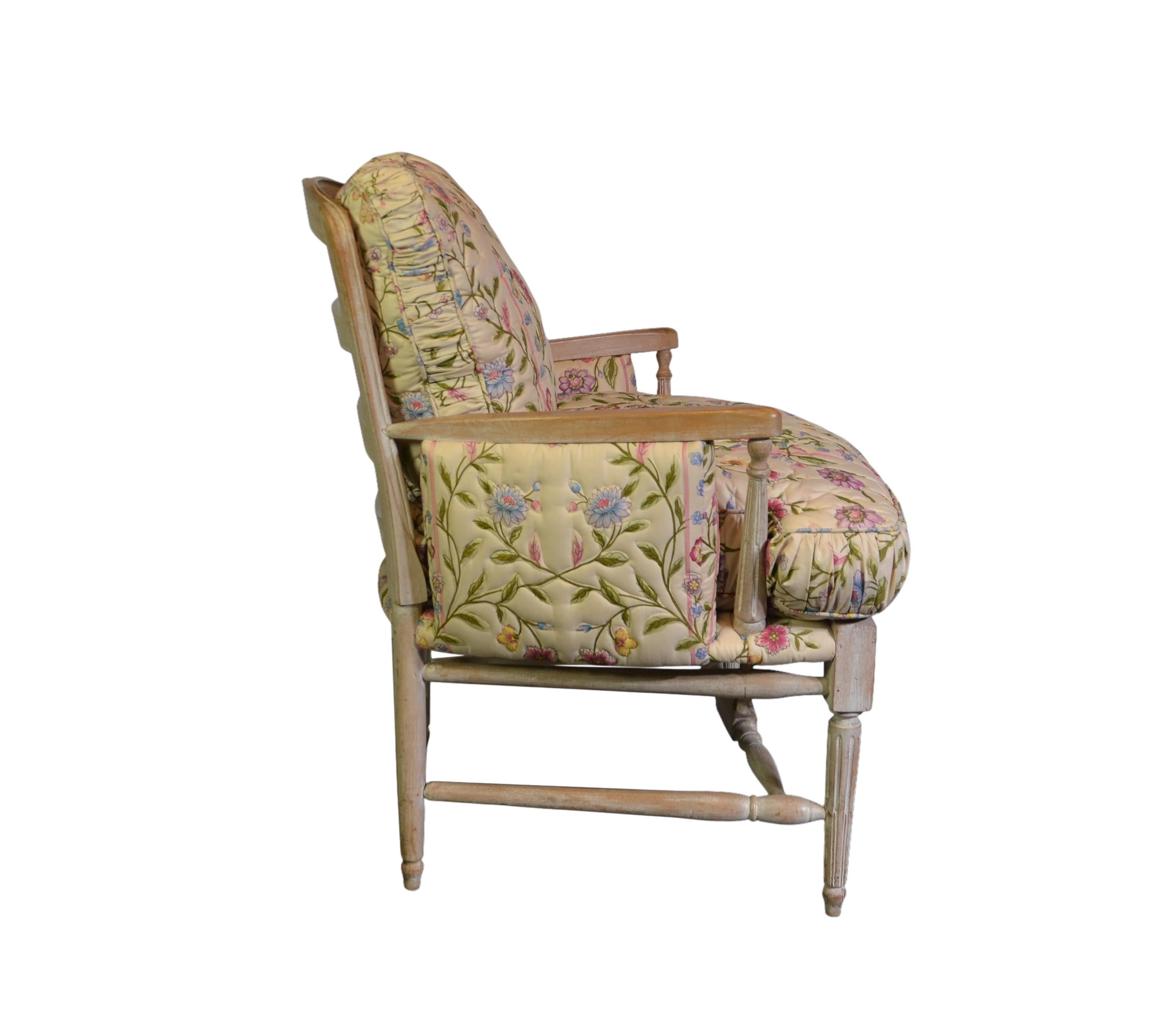 Late 20th Century Louis XVI Style Ladder Back Armchairs Set of 2 For Sale