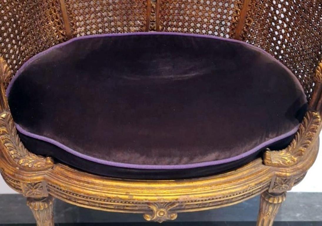 Großer französischer Stuhl im Louis-XVI.-Stil Wiener Strohsitz und Rückenlehne. im Angebot 4