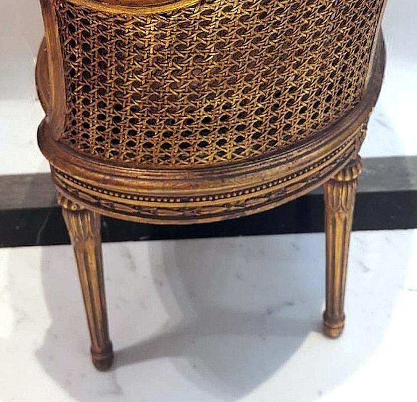 Großer französischer Stuhl im Louis-XVI.-Stil Wiener Strohsitz und Rückenlehne. im Angebot 5