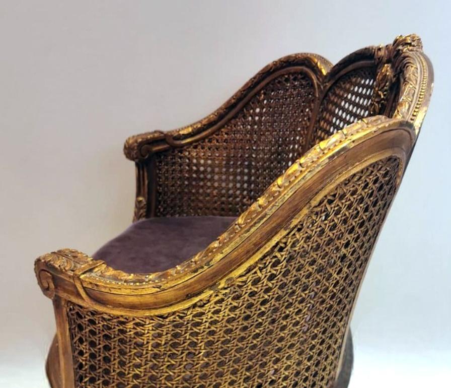 Großer französischer Stuhl im Louis-XVI.-Stil Wiener Strohsitz und Rückenlehne. im Angebot 6