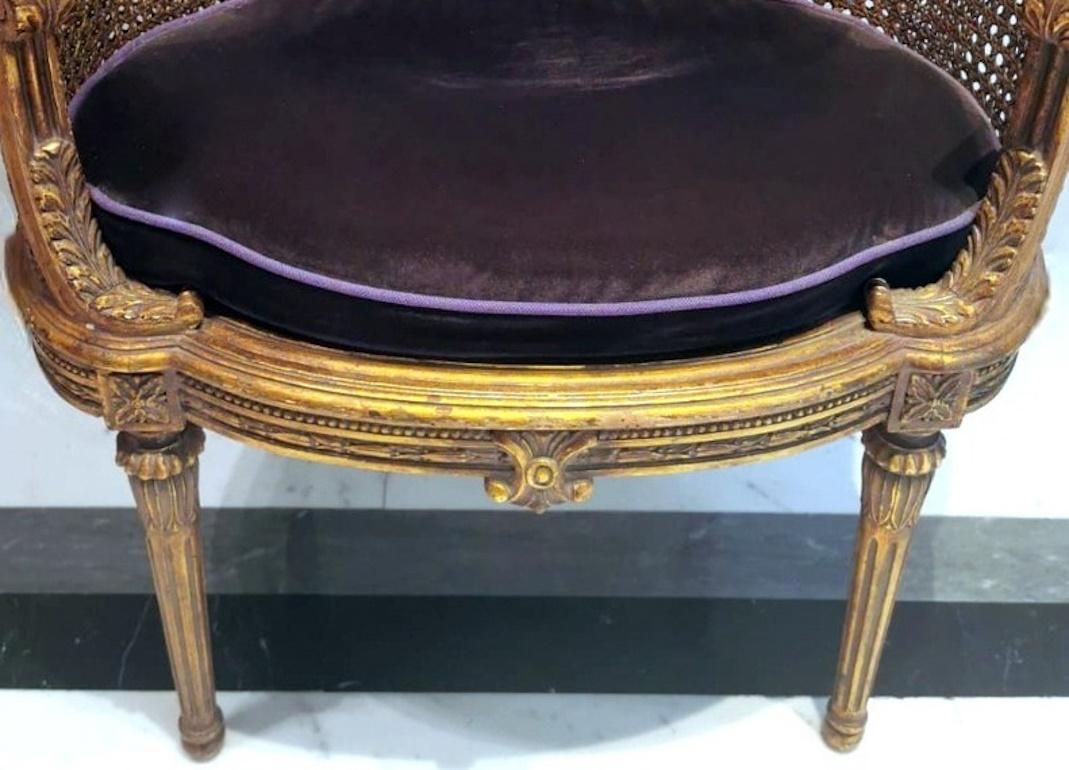 Großer französischer Stuhl im Louis-XVI.-Stil Wiener Strohsitz und Rückenlehne. im Angebot 8