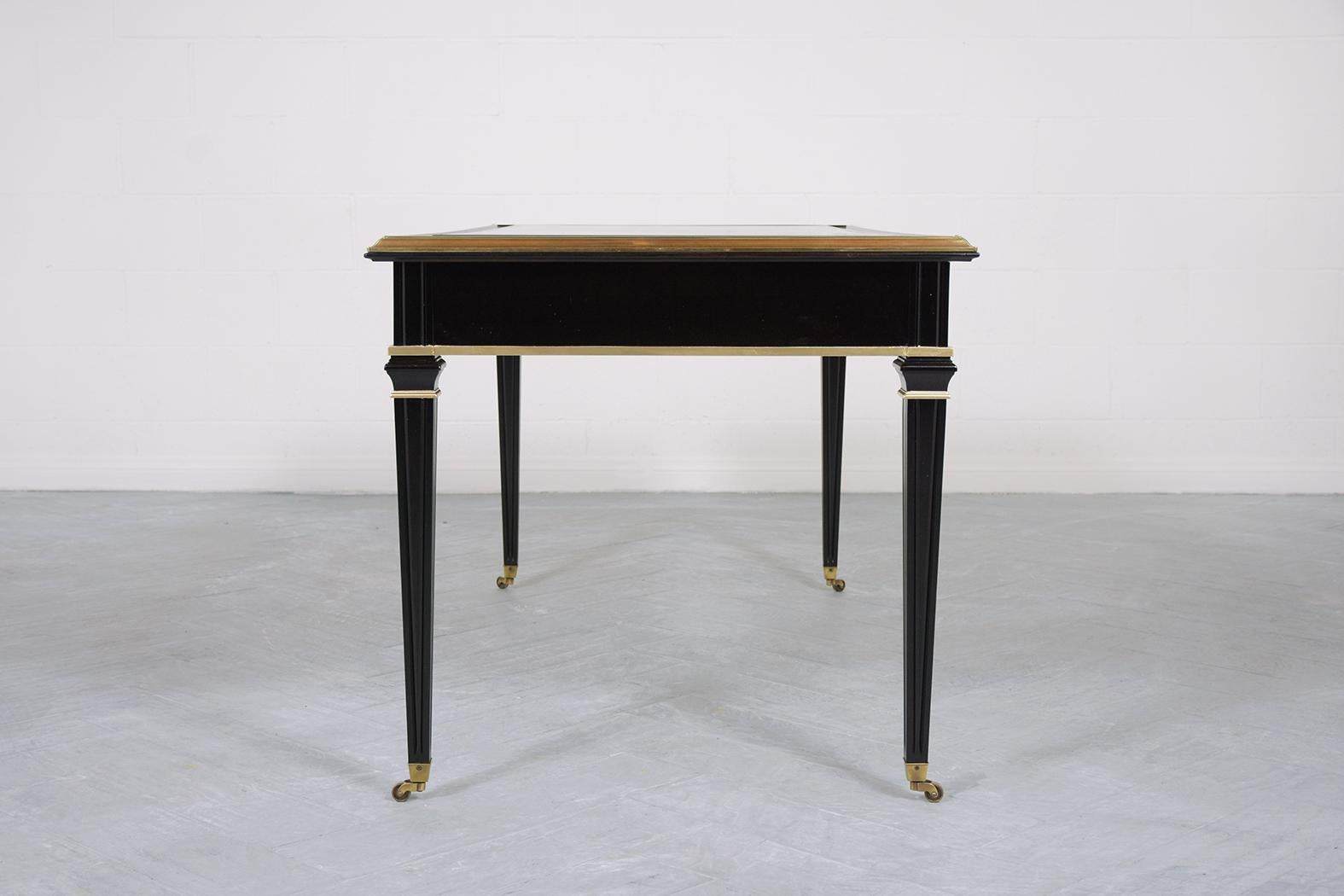 Louis XVI Style Leather Desk 6