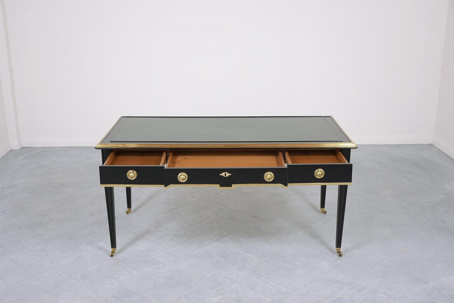 Louis XVI Style Leather Desk 1