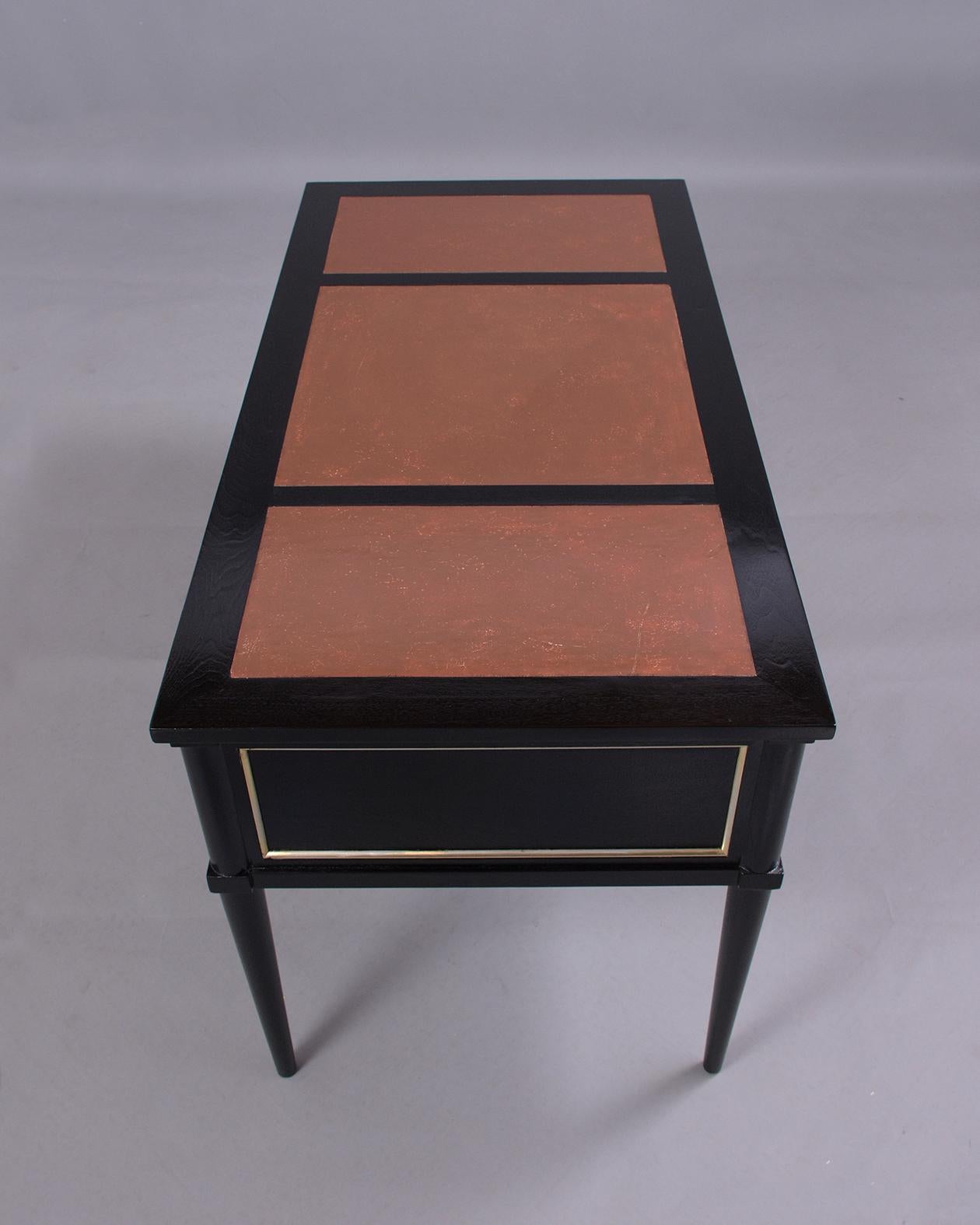 Louis XVI Style Leather Top Desk 8