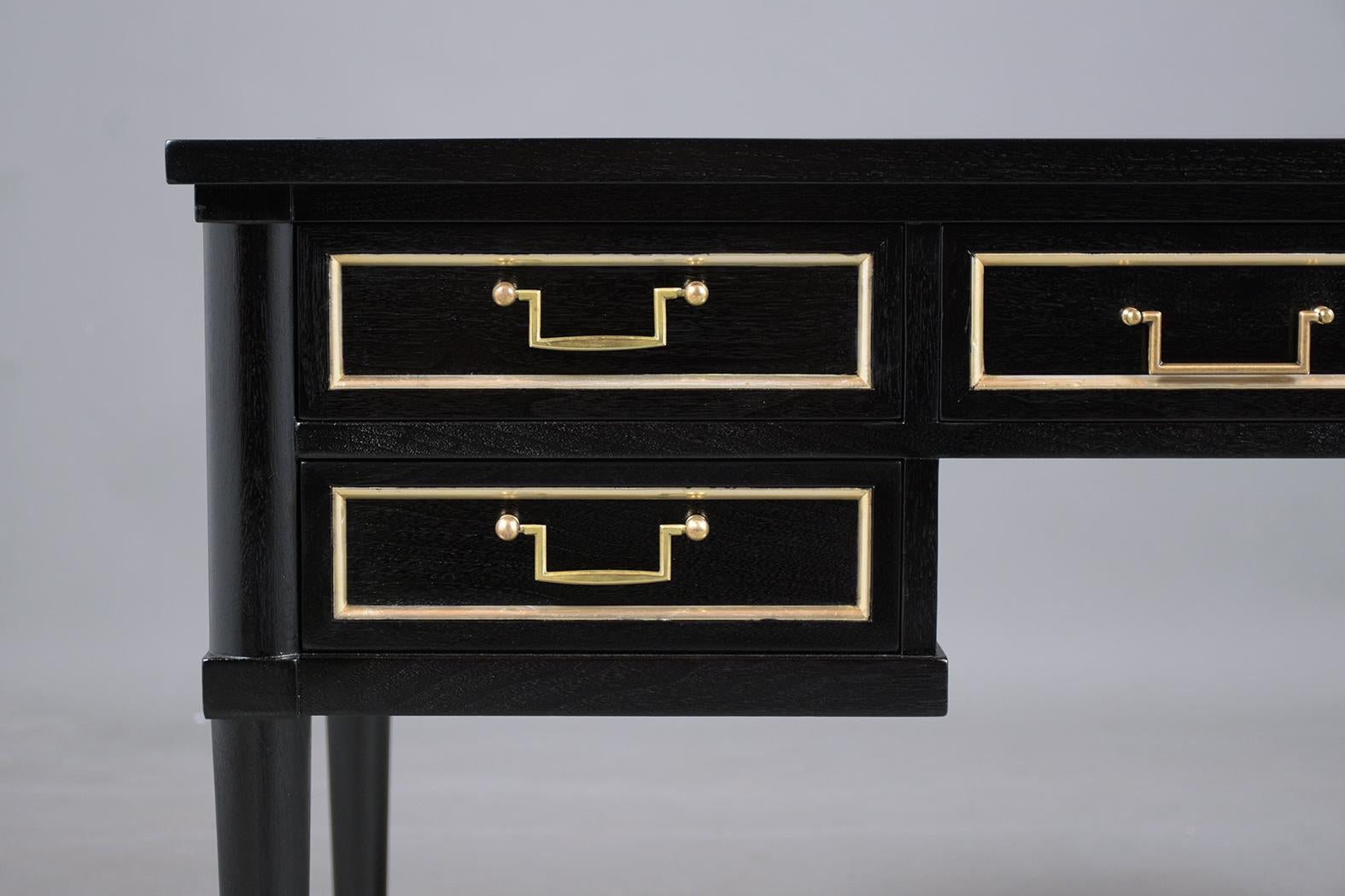 Mid-20th Century Louis XVI Style Leather Top Desk