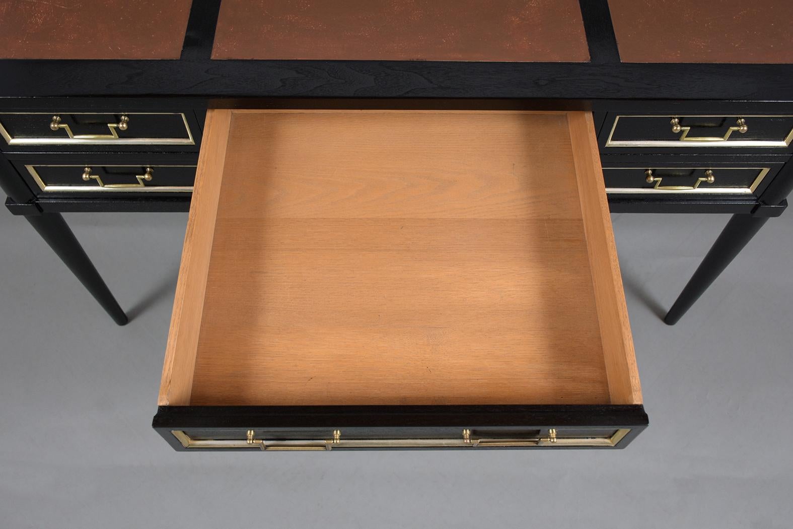Louis XVI Style Leather Top Desk 1