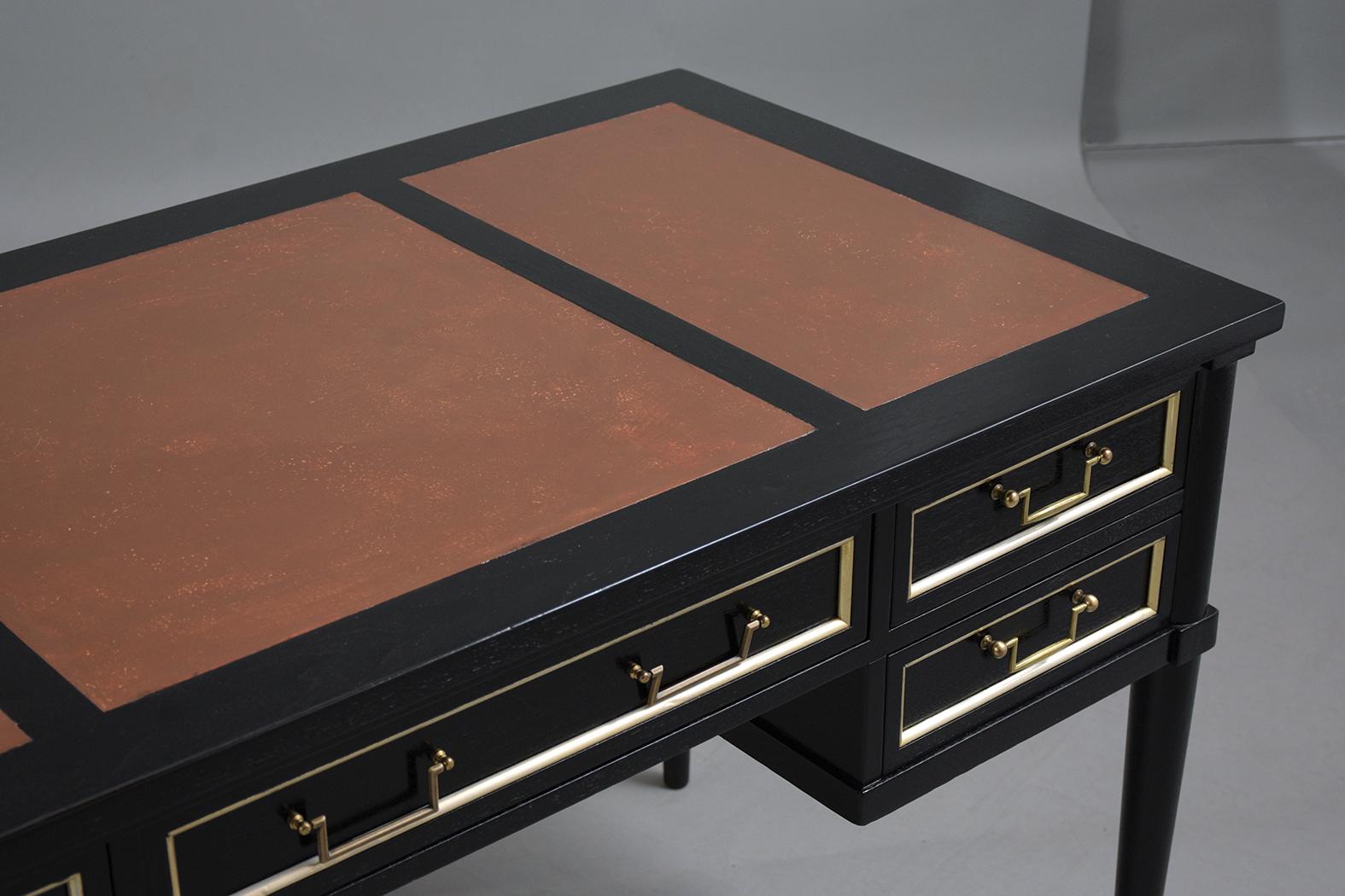 Louis XVI Style Leather Top Desk 4
