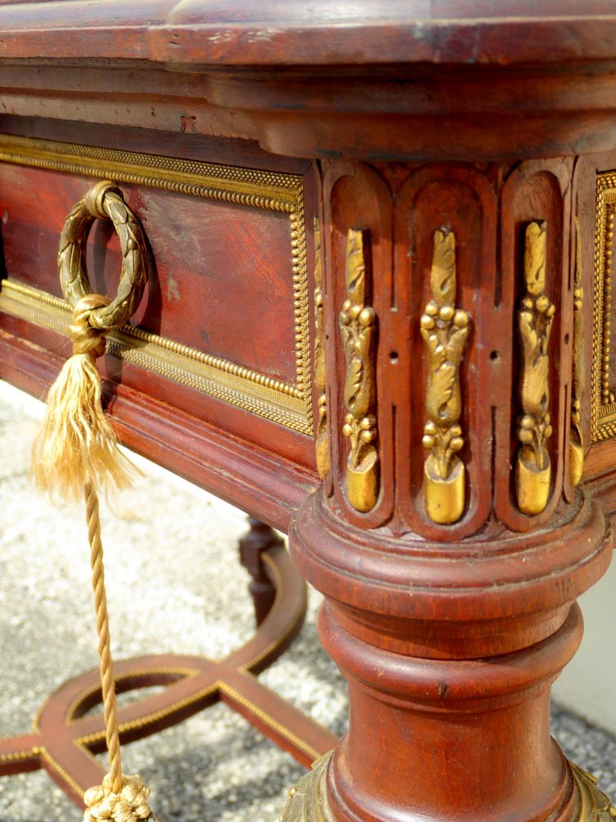 19th Century Louis XVI Style Library or Center Table by Sosthène Bellanger For Sale