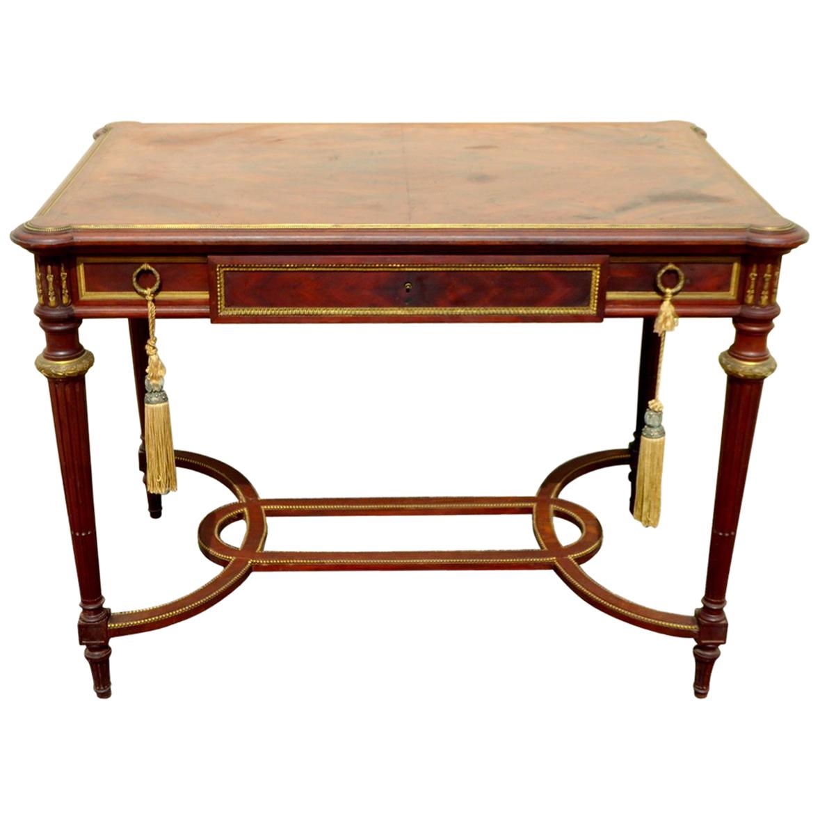 Louis XVI Style Library or Center Table by Sosthène Bellanger For Sale