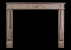 Louis XVI Style Limestone Antique Fireplace