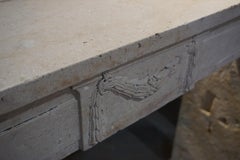 Louis XVI Style Limestone Mantel