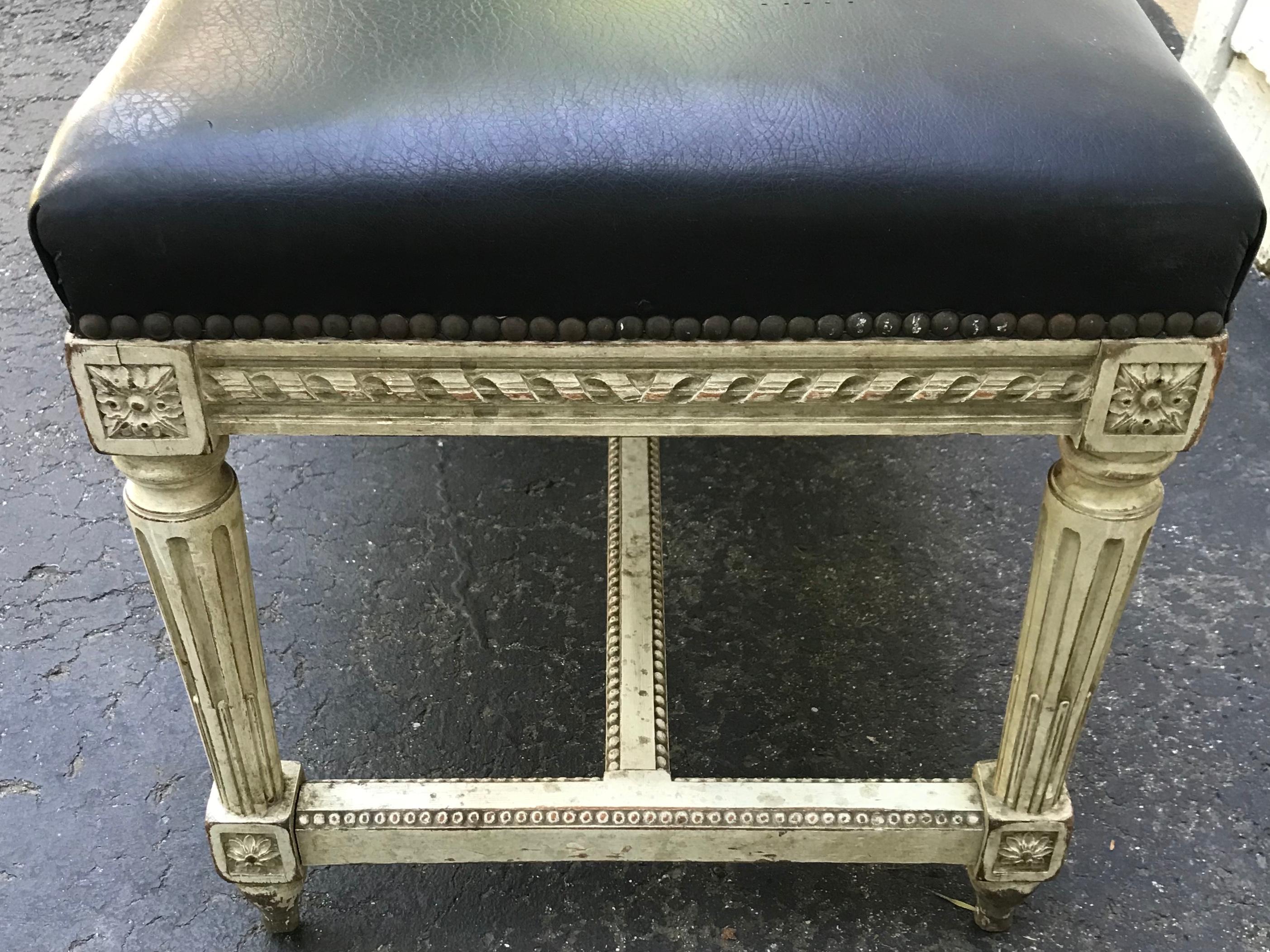 Wood Jansen Neoclassical Louis XVI Bench For Sale