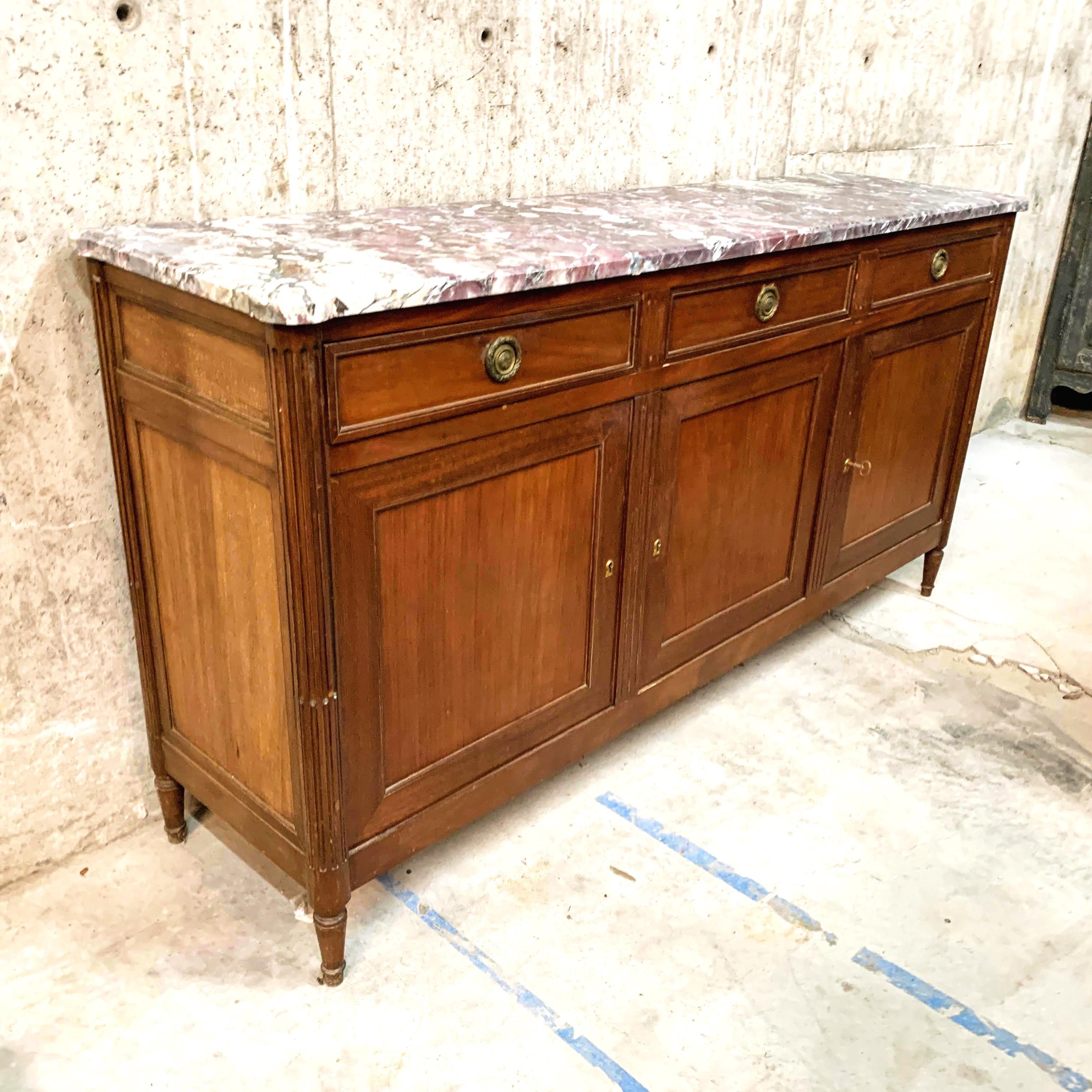 buffet louis xvi avec marbre