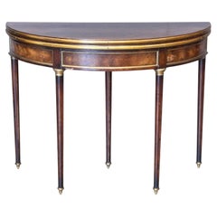 Louis XVI Style Mahogany and Brass Card Table