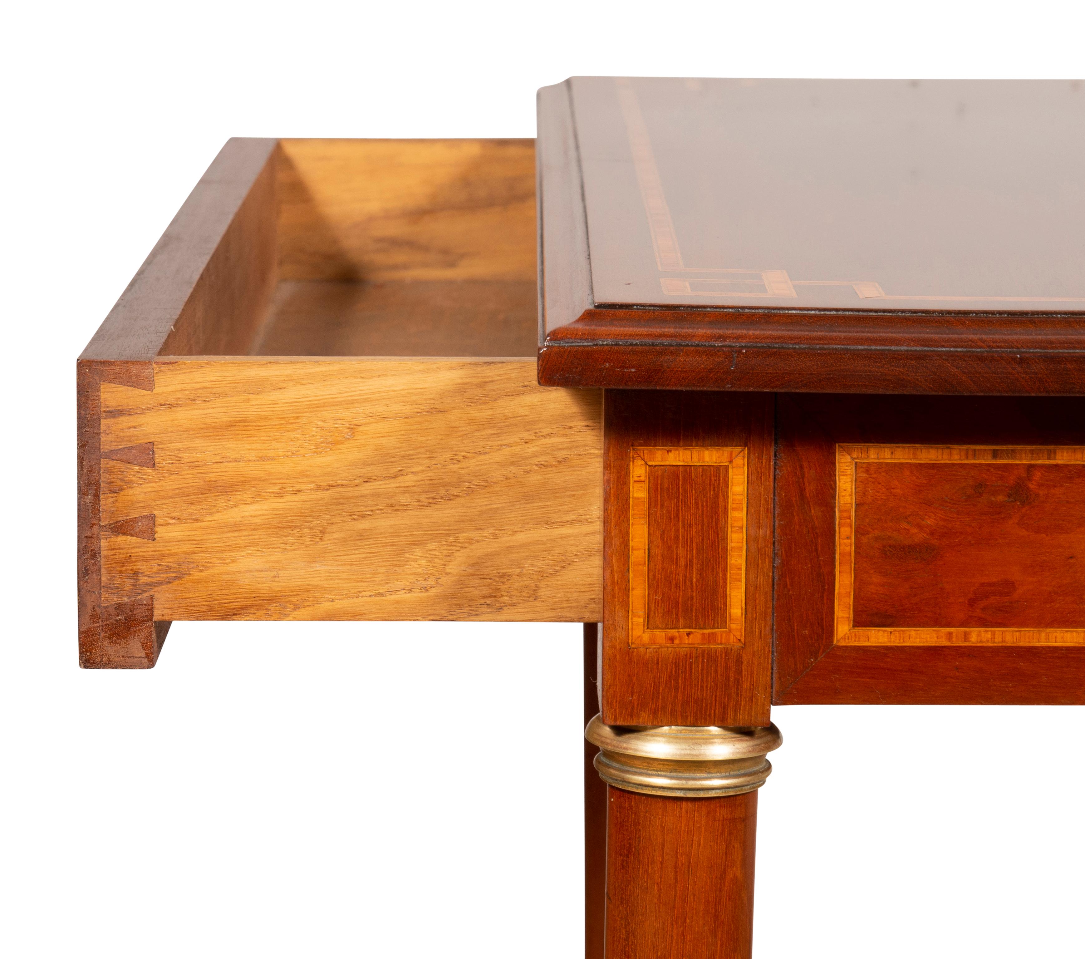 Louis XVI Style Mahogany and Inlaid Table 8