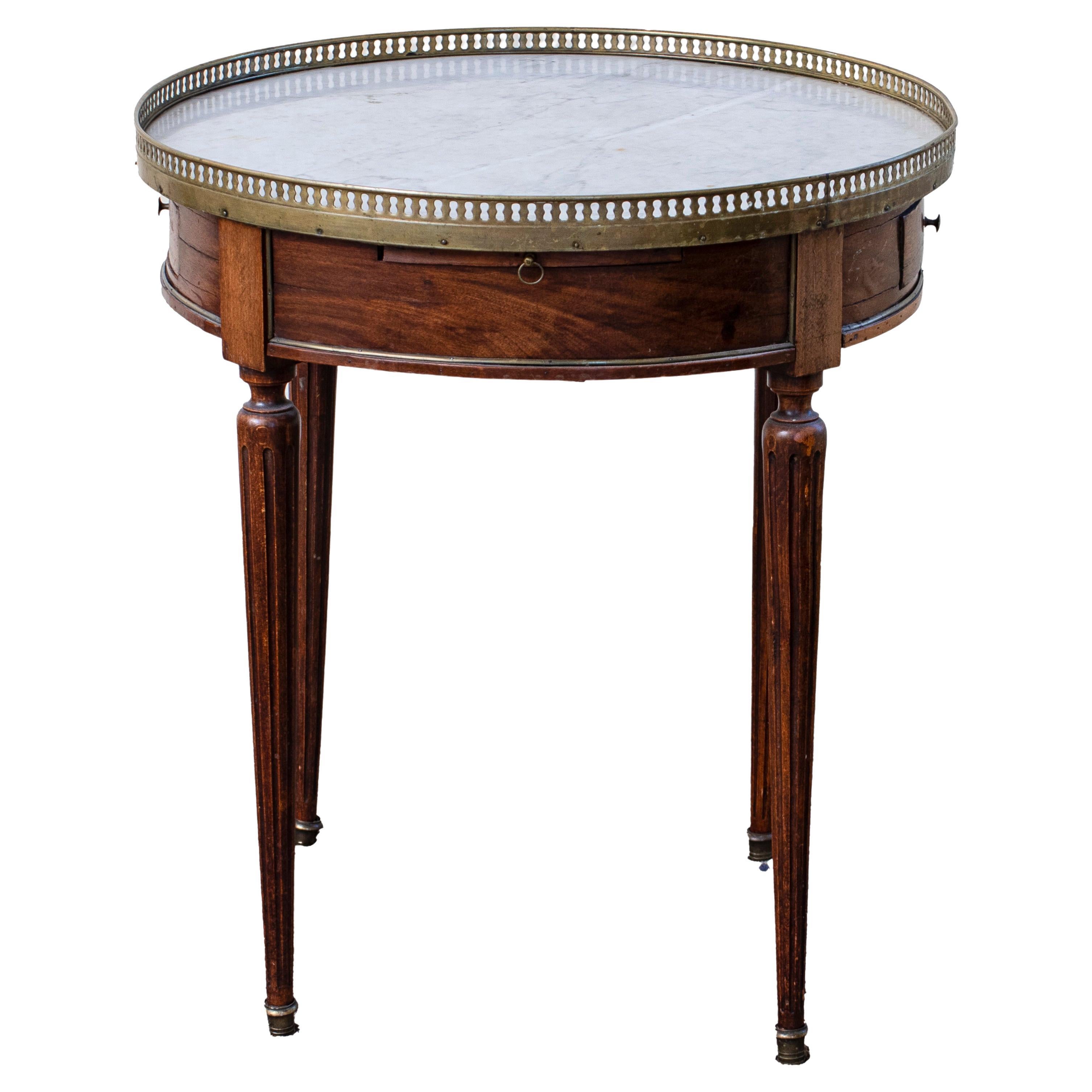 Louis XVI Style Mahogany and Marble Gueridon