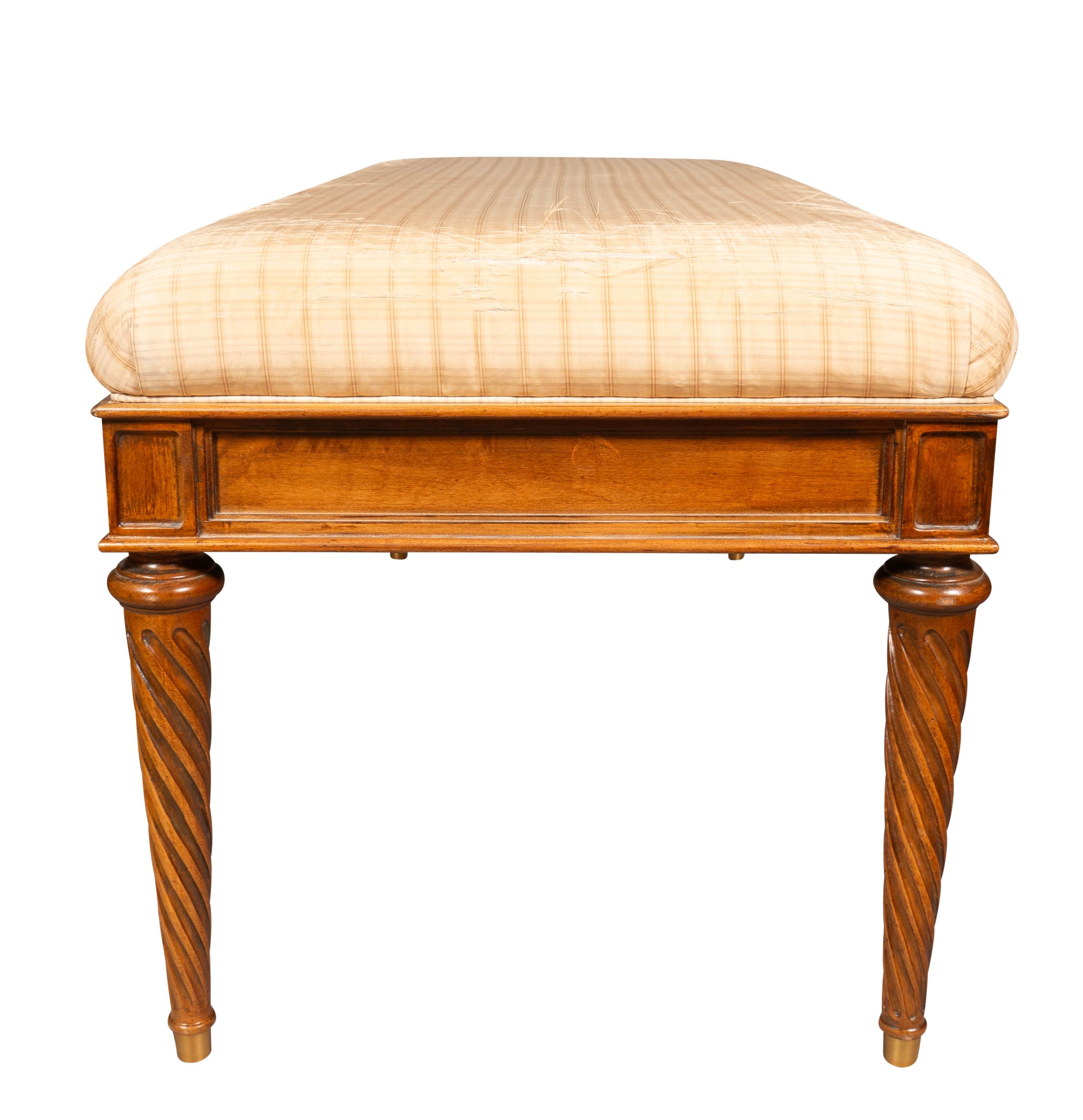 20th Century Louis XVI Style Mahogany Bench For Sale