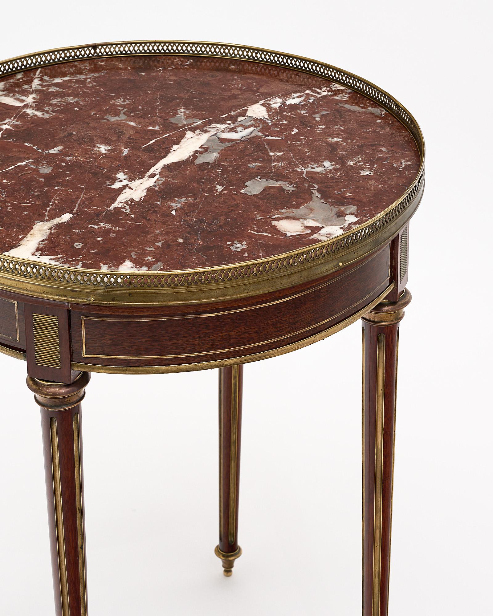 Louis XVI Style Mahogany Bouillotte Table In Good Condition In Austin, TX