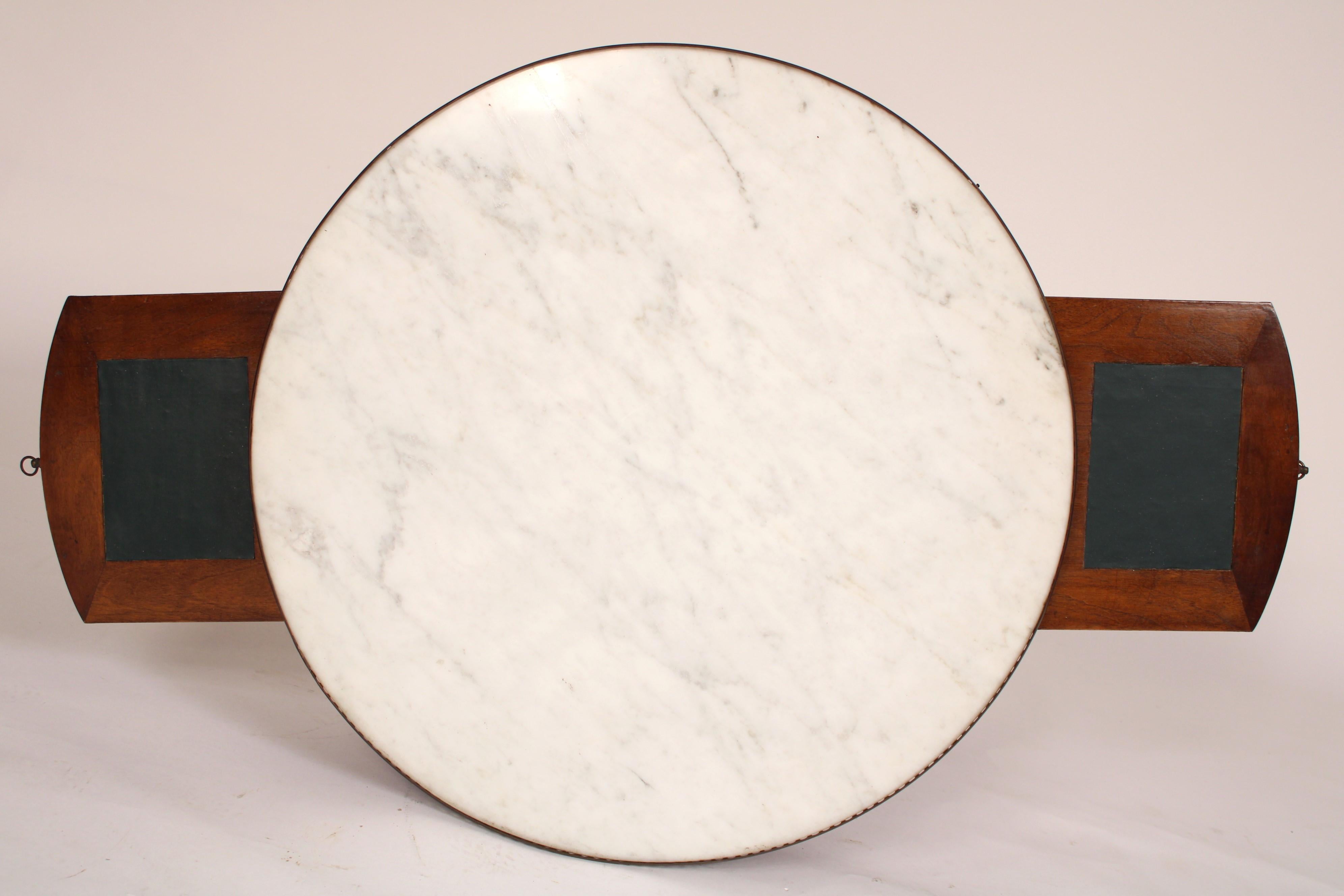 Table bouillotte en acajou de style Louis XVI 2