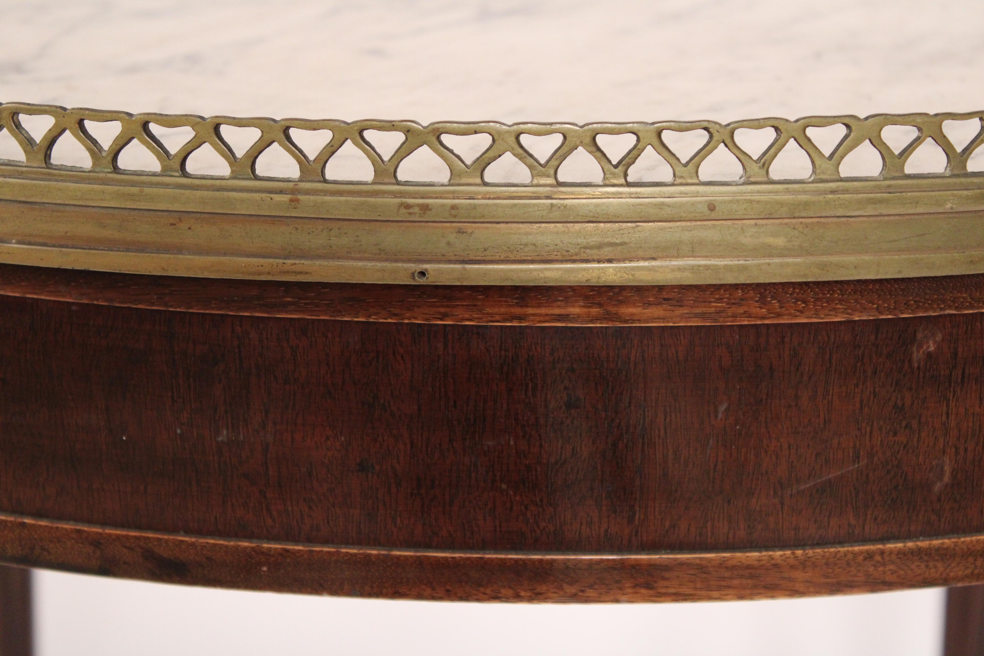 Mesa Bouillotte de Caoba Estilo Luis XVI 2