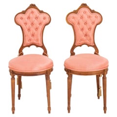Vintage Louis XVI Style Mahogany Card Chairs