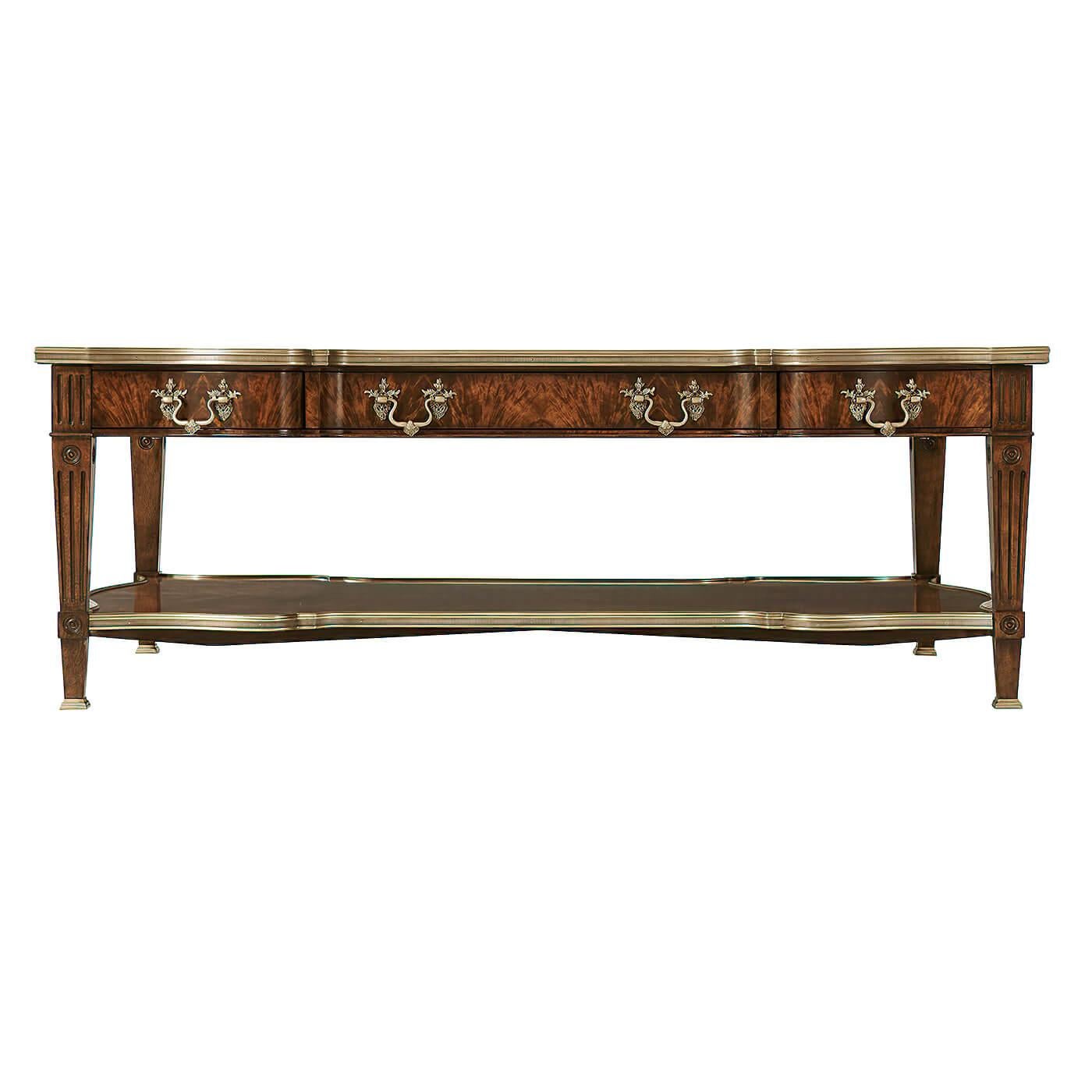 Vietnamese Louis XVI Style Mahogany Cocktail Table For Sale