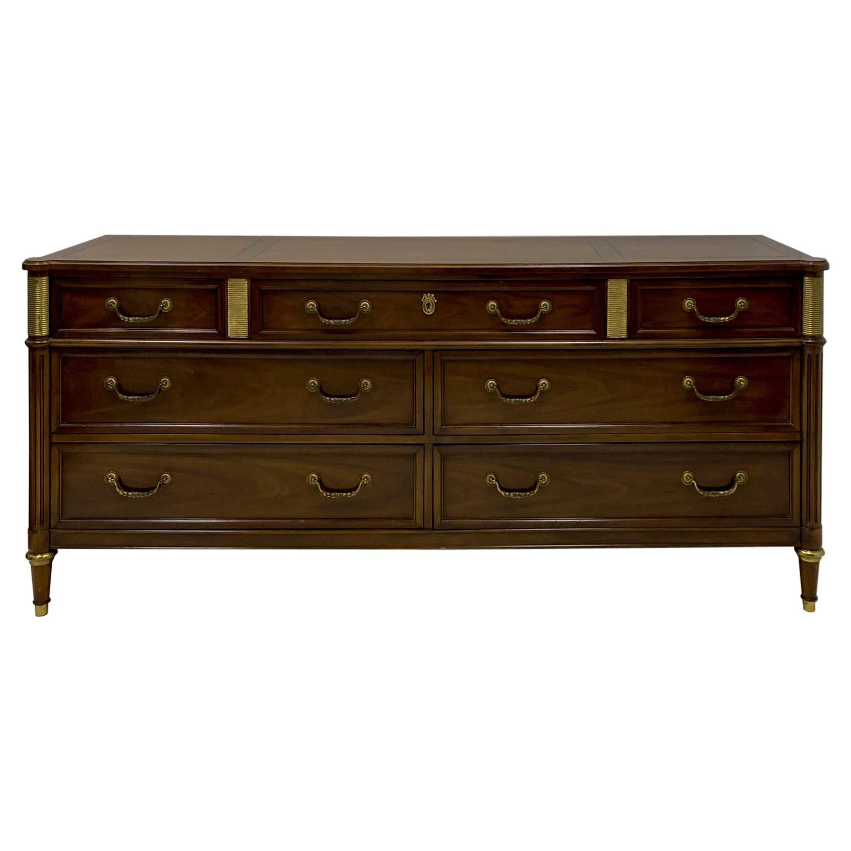 Louis XVI Style Mahogany Commode or Chest by Baker Furniture