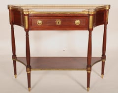 Console Desserte en acajou de style Louis XVI