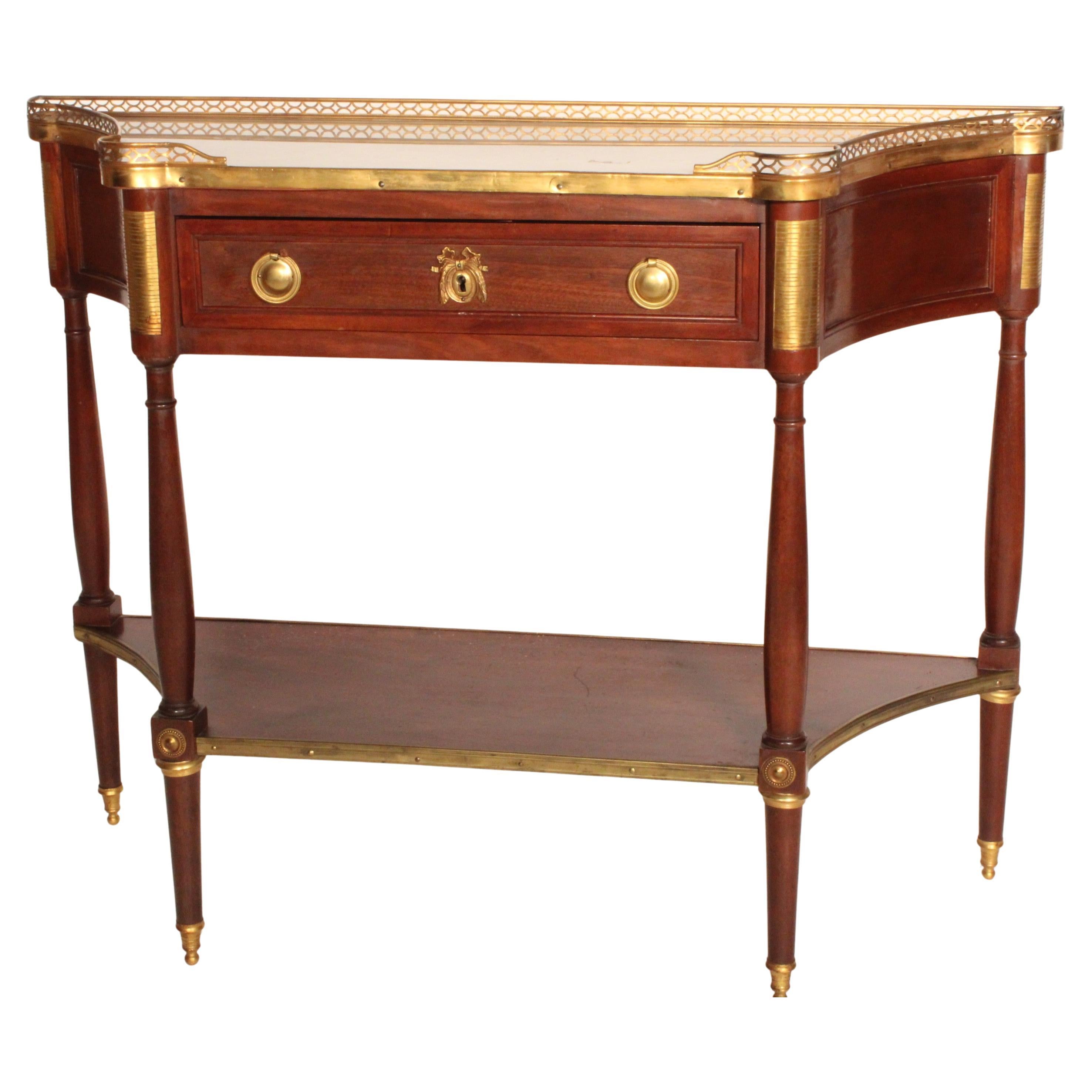 Console Desserte en acajou de style Louis XVI