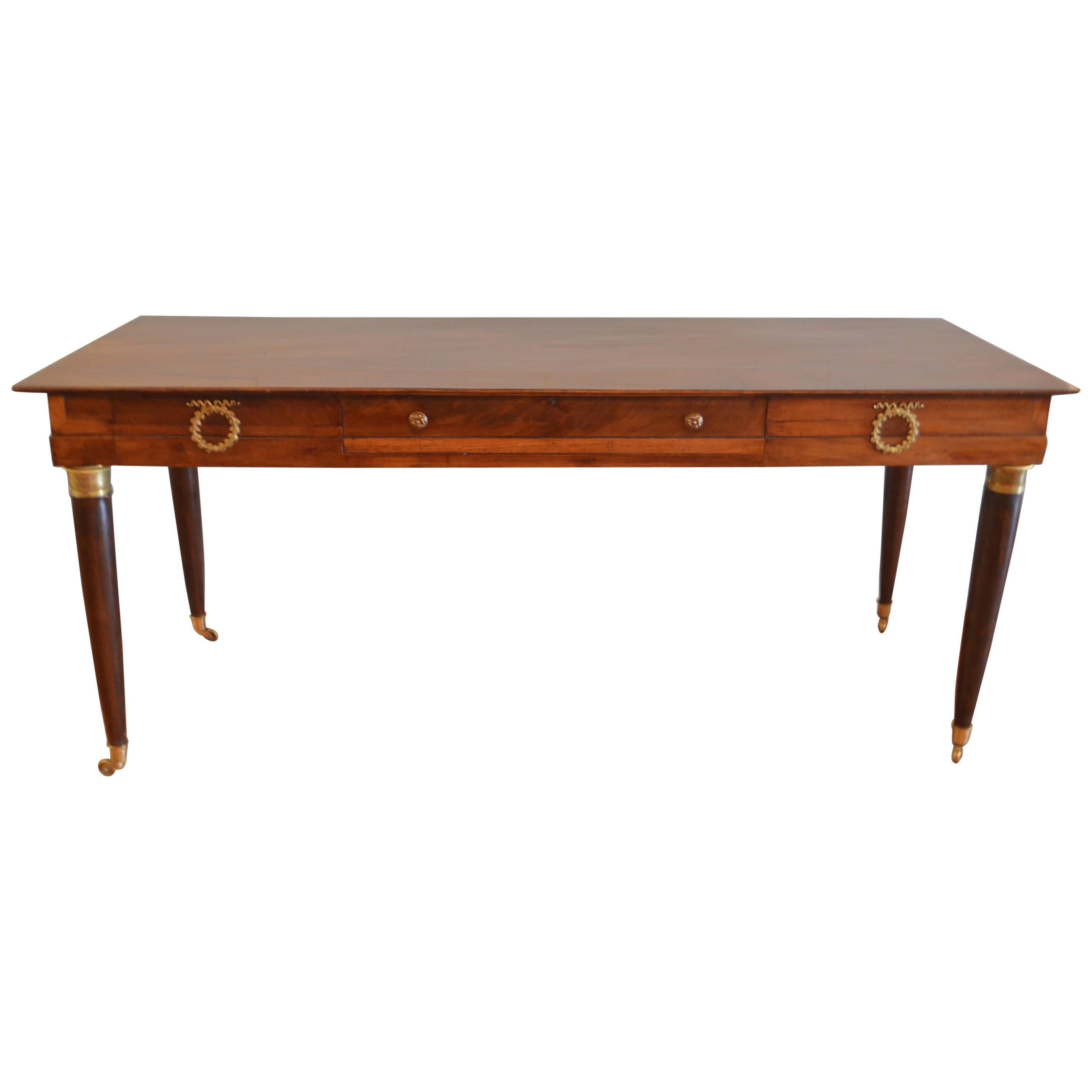 Louis XVI Style Mahogany Console or Sofa Table For Sale