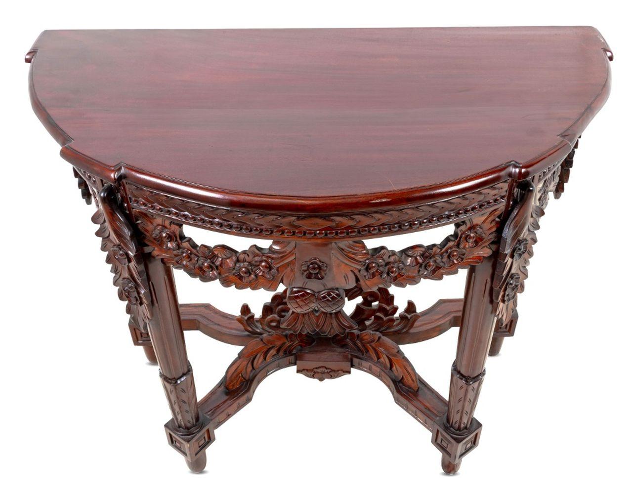 Louis XVI Style Mahogany Console Table In Good Condition For Sale In Astoria, NY